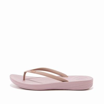 Fitflop Iqushion Ergonomic - Flip Flops Damen - Rosa/HellBraun (OWX138964)